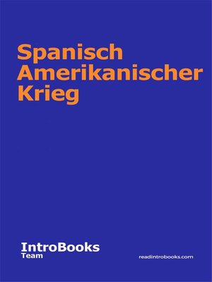 cover image of Spanisch Amerikanischer Krieg
